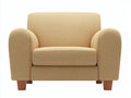 Poltrona - tessuto-legno - 91x81x83 cm - beige-marrone - design moderno