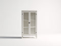 Librerie - Legno-Vetro - 86x35x158 cm - Bianco - Classico