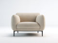 Poltrona - tessuto-metallo - 118x76x78 cm - beige-nero - design moderno