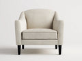 Poltrona - tessuto-legno - 90x79x84 cm - beige-nero - design moderno elegante