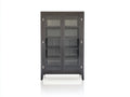 Librerie - Legno-Vetro - 108x40x188 cm - Grigio scuro - Moderno
