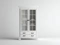 Librerie - Legno-Vetro-Metallo - 112x43x196 cm - Bianco-Bronzo - Classico