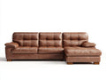 Divano angolare - pelle - 270x168x88 cm - marrone chiaro - moderno